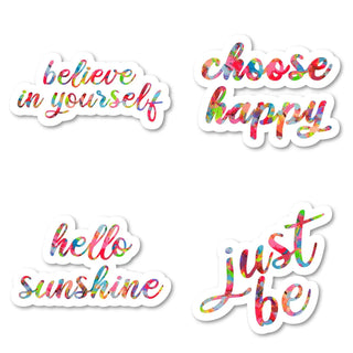 Believe in Yourself Just Be Choose Happy Hello Sunshine Sticker...