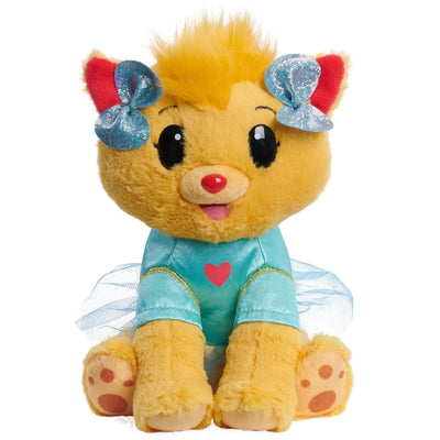 Just Play EK World Emmas 7-inch Cat Daisy Plush Stuffed Animal Orange Cat Soft Fabric Gliterry Bow Kids Toys for Ages 3 Up